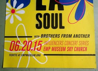 De La Soul 2015 Concert Show Poster Seattle 3