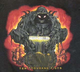 Disturbed Ten Thousand Fists Evil T Shirt - Xtra Large