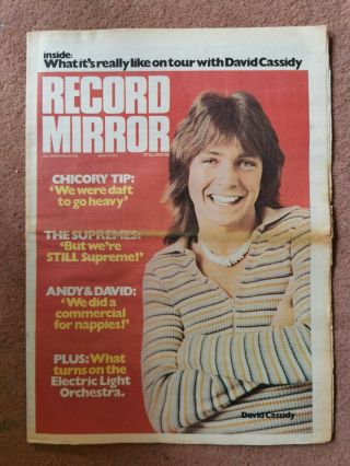 Record Mirror Newspaper March 24th 1973 David Cassidy Cover