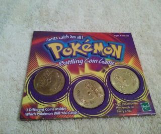 Pokemon Battling Coin Game Hasbro 101electrode,  120staryu,  118goldeen 1999