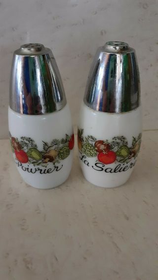 Corning Ware Spice Of Life Salt And Pepper Shakers La Saliere Le Poirier