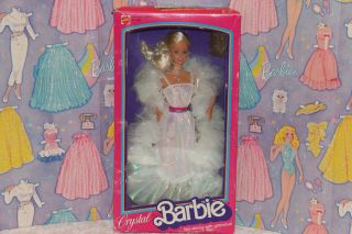 Vtg Mattel 1983 Crystal Barbie Complete W Box Superstar -