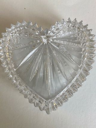 Vintage Waterford Crystal Heart Shape Trinket Box Wedding