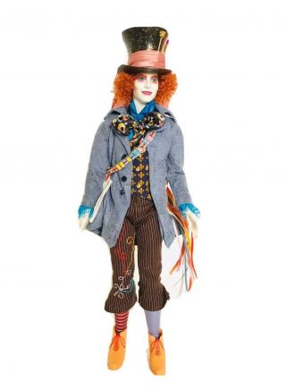 2009 Disney Barbie Collector The Mad Hatter Alice In Wonderland Johnny Depp Doll
