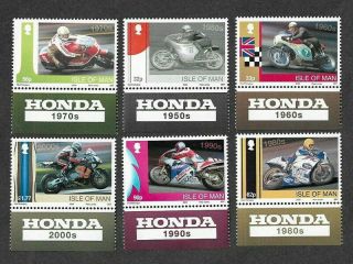 Isle Of Man - Motorcycles - Motorbikes - Honda Anniversary Mnh - Tt Races Special Set