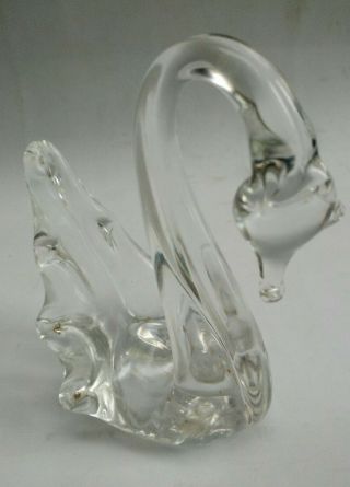 Vintage Murano Glass Swan Hand Blown Hand Made Italy Art Glass
