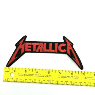 Vintage Metallica Rock Band Logo Large Jacket Patch Iron On 7 " X 3 " Red Black