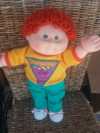 Vintage 1990 Red Hair Cabbage Patch Kid - Designer Line Red Hair Ginger Poseable