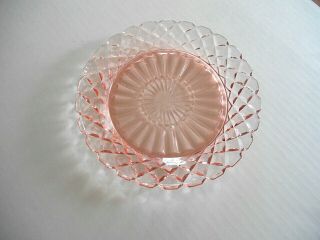Pink Waterford Depression Glass 7 1/8 " Salad Plate