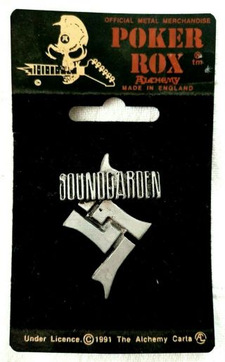 Soundgarden Pewter Poker Metal Pin Badge By Alchemy -