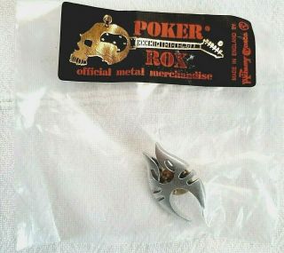 Soulfly Pewter Poker Rox Metal Pin Badge By Alchemy -