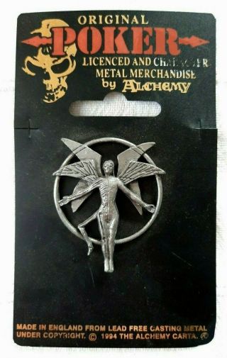 Marilyn Manson Pewter Poker Metal Pin Badge By Alchemy -