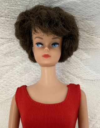 Vintage Mattel Dark Brunette Bubble Cut Barbie Doll Bubblecut