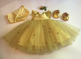 Vintage 16 " Terri Lee Yellow Formal Long Ballet Dress Bridesmaid Dress Deluxe