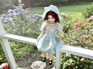 Antique Armand Marseilles Germany 390 Dressed Bisque Head Doll,  Rolling Eyes,  24 "