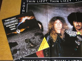 Thin Lizzy - 1983 Official Tour Programme With Poster (promo)