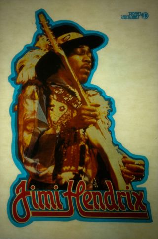 Jimmy Hendrix,  Live On Stage,  Vintage Retro Tshirt Transfer Print,  Nos