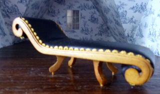 Vintage Artist Signed Lounge Chair 1:12 Dollhouse Miniature 1:12