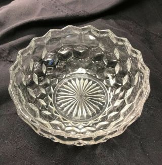 Elegant American Fostoria Glass Clear 7 1/4 " By 3 1/4 " Round Serving Bowl