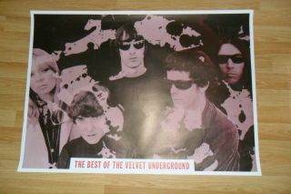 Velvet Underground - The Best Of Orig 1989 Poster Lou Reed Nico Psych Rock Ex