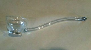 Vintage Clear Crystal Glass Punch Bowl Set Ladle - 12 " Flat Bottom