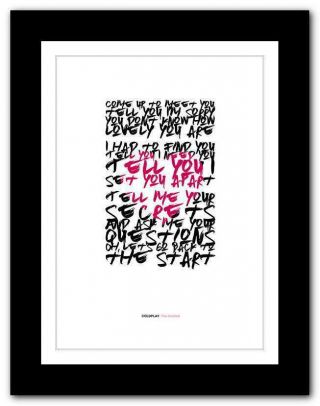 ❤ Coldplay - The Scientist ❤ Song Lyrics Poster Art Edition Typography Print 19