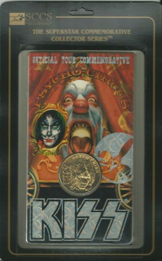 Kiss Psycho Circus Big Peter Criss 24k Gold Plated Comm Coin