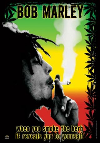 Bob Marley Herb Textile Poster Fabric Flag