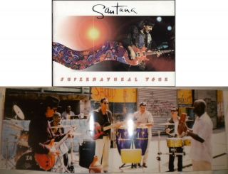 Santana Supernatural Tour Orig 2000 Uk Tour Programme,  28 Pages,  (1 Page Of Adve