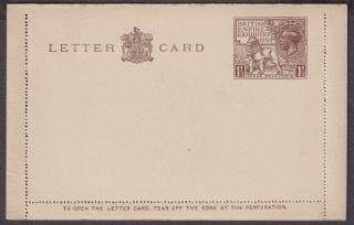 1924 British Empire Exhibition 1 1/2d Brown Letter Card; Lcp10