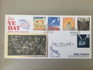 Ve Day 50th Anniversary 1945 - 1995.  Signed By A Vc Winner.  Rare Signed Cover