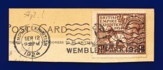 1924 Sg431 1½d Brown Wembley 1924 Ncom2 Empire Exhibition Fine Cat £15 Ctty