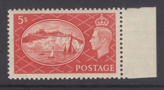 Gb Kgvi 5s Red Sg510 Five Shillings George Vi Hinged 1951 Stamp - Marginal