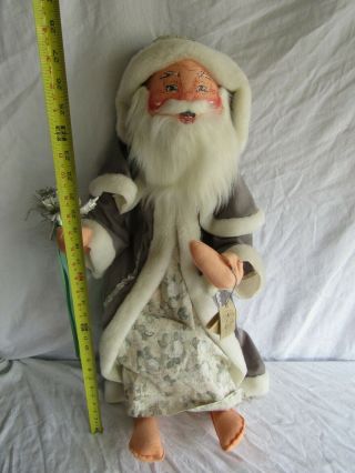 Vintage Doll Annalee Felt Painted Face 30 Inch Father Christmas Santa Claus
