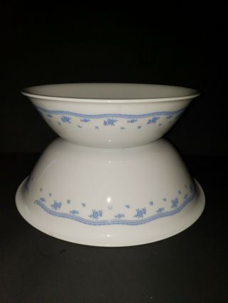 Vintage Corelle Morning Blue Flower Bowl Set