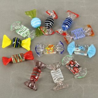 12pcs Vintage Murano Glass Sweets Wedding Party Candy For Xmas