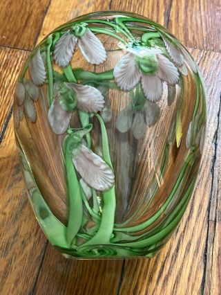 Vintage Art Glass Heavy Vase Paperweight