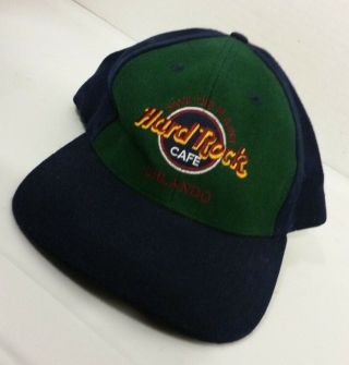 Vtg Hard Rock Cafe Orlando Save The Planet Love All Serve All Strapback Hat Cap
