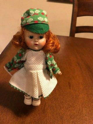 Vintage Vogue Ginny Doll 1950 Era /red Hair/ Dressed In Medford Tagged Tennis Ou