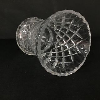 Unbranded Clear Diamond Cut Glass Vase 15.  5cm Tall 309 3