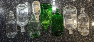 Flat Upcycled Melted Glass Bottles Spoon Rests/dishes