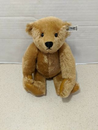 Vintage Steiff Brown Mohair Teddy Bear Fully Jointed 0156/32 Button & Tag,  12 "