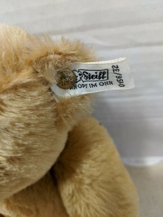 Vintage Steiff Brown Mohair Teddy Bear fully jointed 0156/32 Button & Tag,  12 