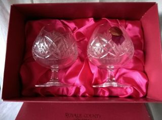 Royale County Italian Lead Crystal Brandy Glasses