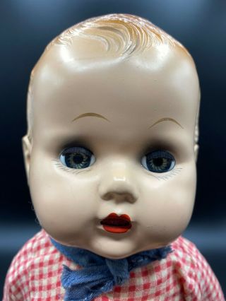 Imperial Crown Vintage 1950s Cowboy Baby Doll Magic Skin Vinyl Body 3