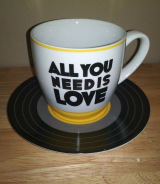 Bluw 1995 Beatles All You Need Is Love Tea Cup And Saucer Set - Vinyl Euc