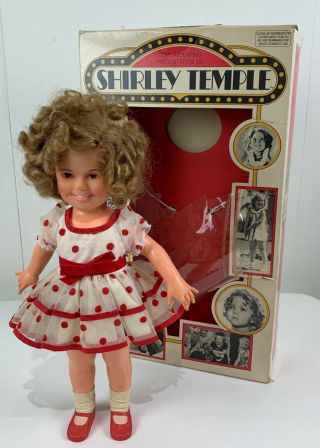 Vintage 1972 Ideal Shirley Temple 16 " Stand Up & Cheer Doll With Box