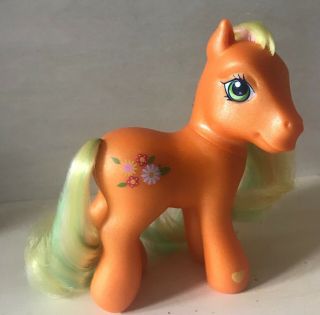 My Little Pony - Spring Parade Figure Mlp G3 Hasbro 2002 Orange W/ Yellow Hair