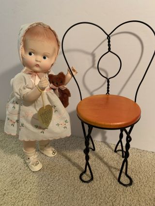 Vintage Effanbee 14” Patsy Doll All,  Vinyl,  Hang Tag Near