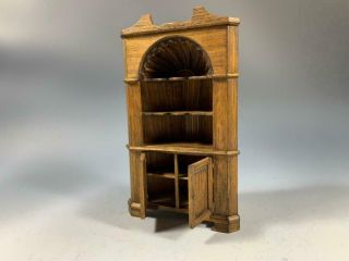 ED NORTON Artisan 1:12 Dollhouse Miniature 18th Georgian Corner Cabinet 2